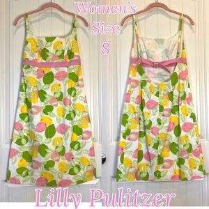 Lilly Pulitzer Lemons/Limes
Sundress Open Back Adjustable Straps Size 8 Women’s